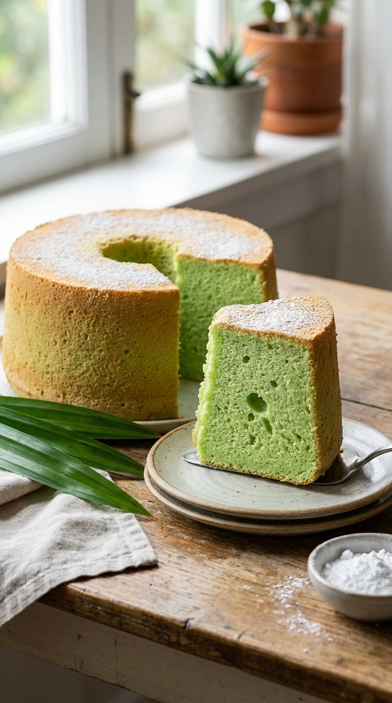 Pandan chiffon cake : la recette complète pas à pas