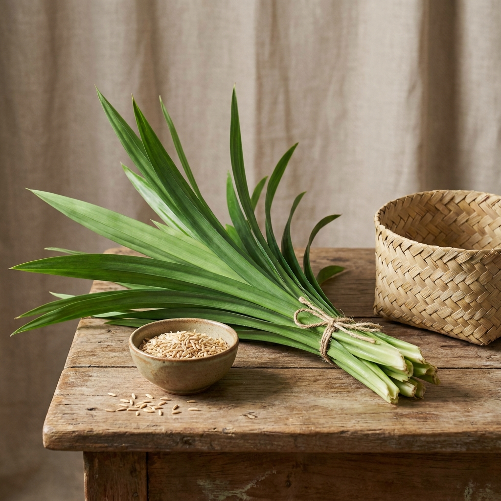 Plante de pandan aux longues feuilles vertes, origines et histoire, Maison Pandan