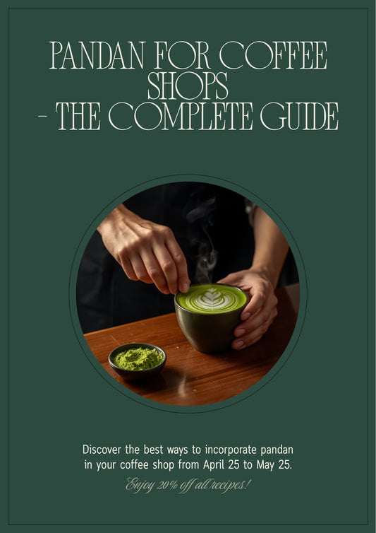 Pandan for coffee shops – barista crafting a pandan latte with green pandan powder, the complete guide for café owners and baristas