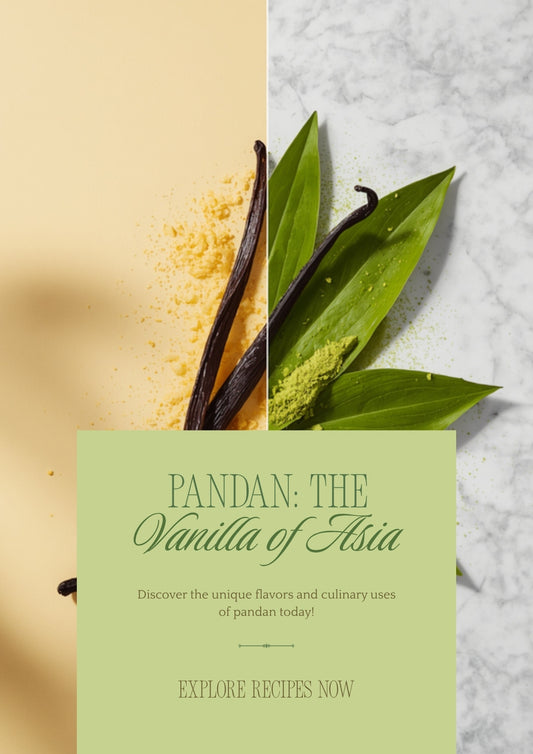 Pandan: The Vanilla of Asia – fresh pandan leaves and vanilla pods side by side, showing the comparison between these two iconic natural flavourings