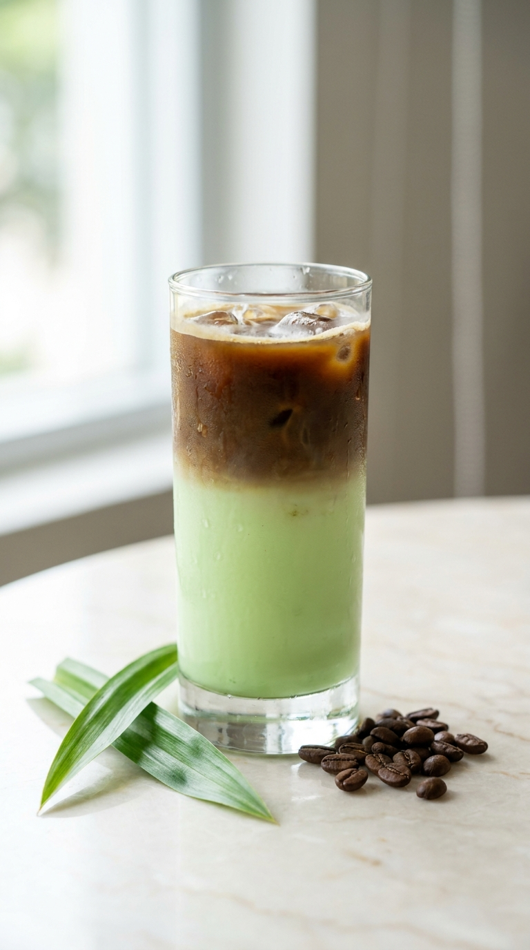 Pandan glacé : iced latte, granita et desserts froids pour l'été