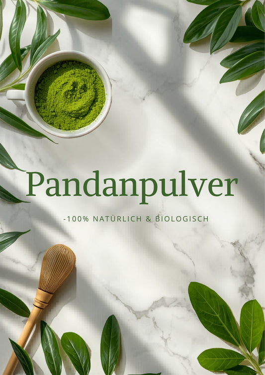 Pandanpulver in Österreich kaufen – 100% natürliches biologisches Pandanpulver von Pandan Bio, ideal für Latte, Mehlspeisen und Backrezepte