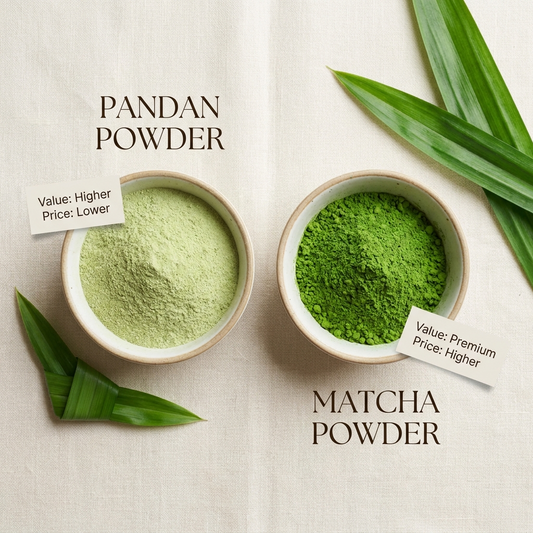 Pandan vs matcha : comparaison qualité-prix des poudres vertes, Maison Pandan