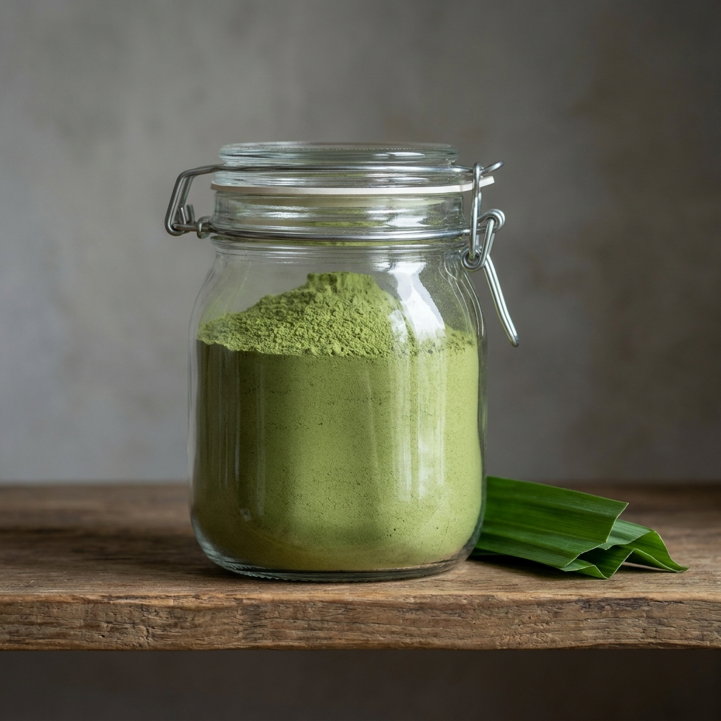 Stocker le pandan pour préserver sa couleur : bocal hermétique, Maison Pandan